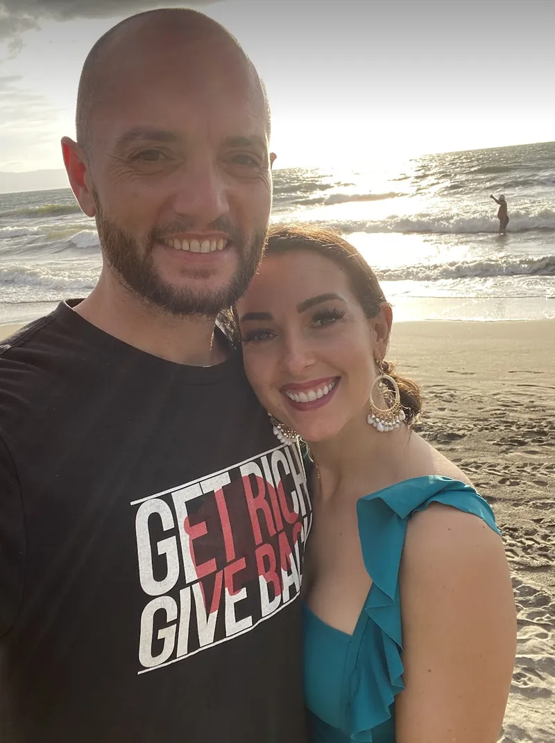 Steve and Marley at the beach